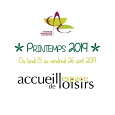 Inscriptions pour les vacances de printemps