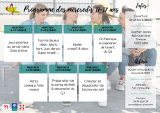 Programme du QJ pour les mercredis de novembre et d&eacute;cembre