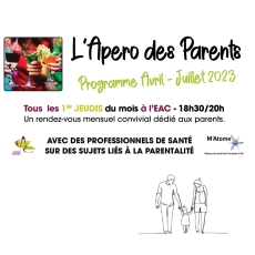 Avril/juillet: programme des ap&eacute;ros des parents