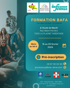 Formation BAFA - Vacances de F&eacute;vrier