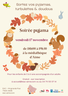 Soir&eacute;e pyjama &agrave; la m&eacute;diath&egrave;que