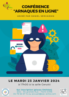 Conf&eacute;rence sur les "arnaques en ligne"