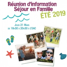 R&eacute;union d'information Vacances Familles