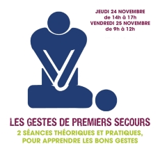 24 et 25 Nov: Les gestes de premiers secours