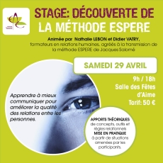 29 avril: stage m&eacute;thode ESPERE